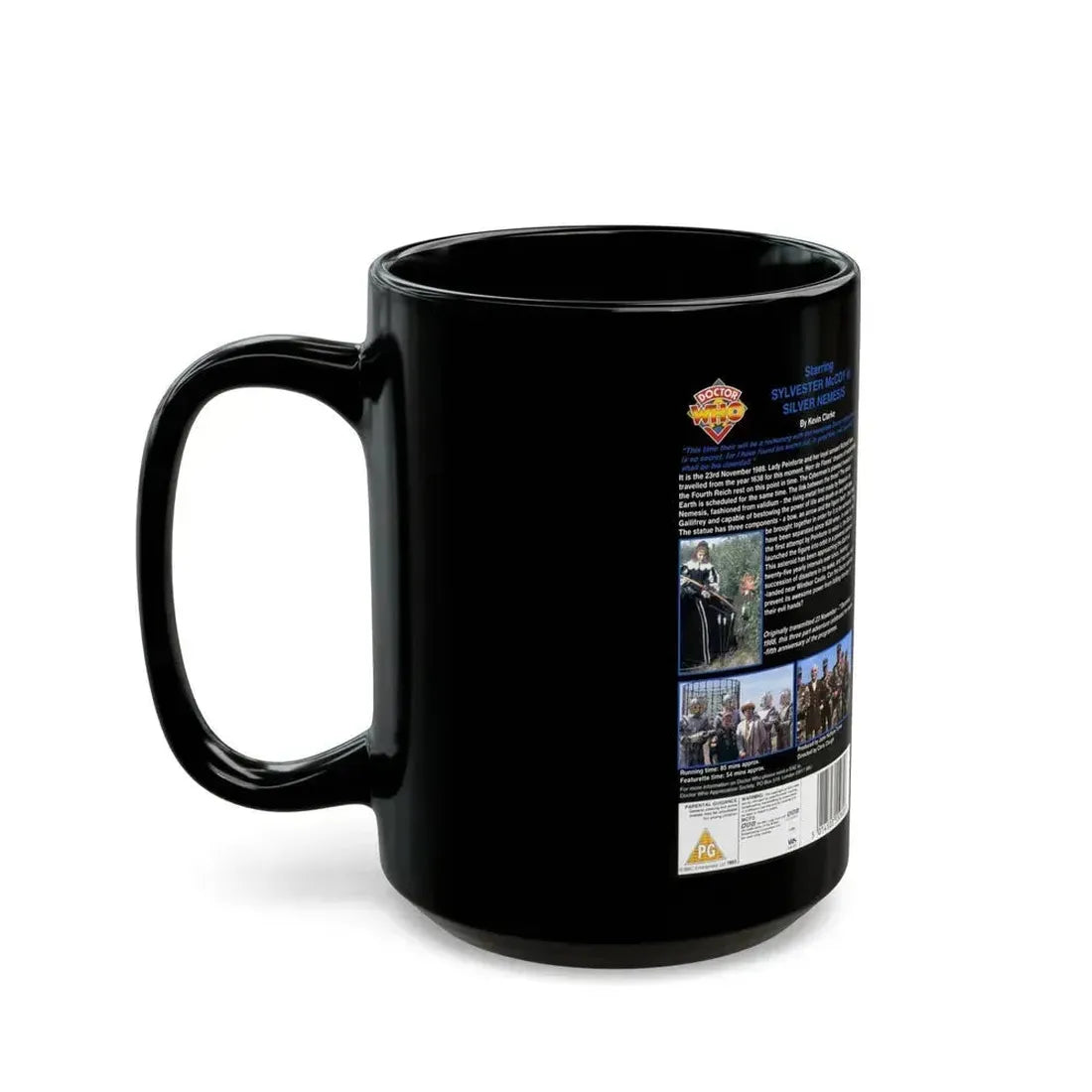 DOCTOR WHO SILVER NEMESIS (VHS COVER) - Black Coffee Mug - Go Mug Yourself