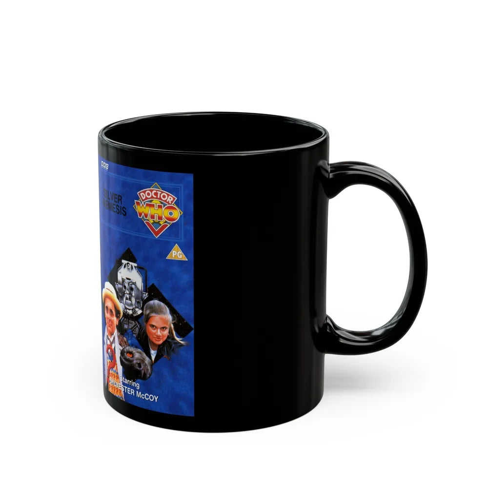 DOCTOR WHO SILVER NEMESIS (VHS COVER) - Black Coffee Mug-Go Mug Yourself