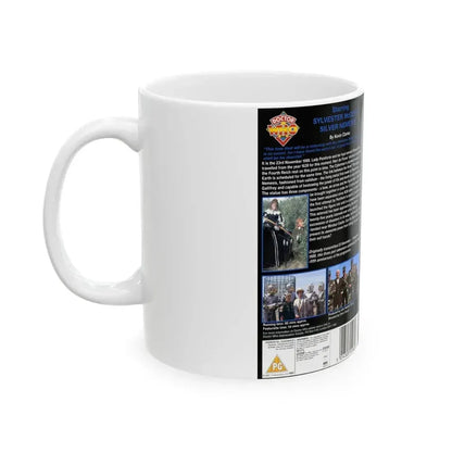 DOCTOR WHO SILVER NEMESIS (VHS COVER) - White Coffee Mug - Go Mug Yourself