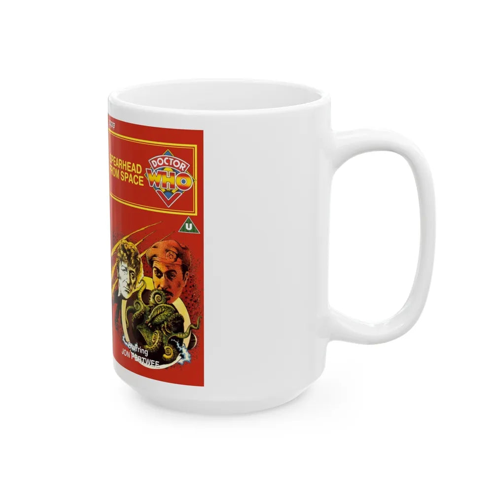 DOCTOR WHO SPEARHEAD FROM SPACE (VHS COVER) - White Coffee Mug-Go Mug Yourself