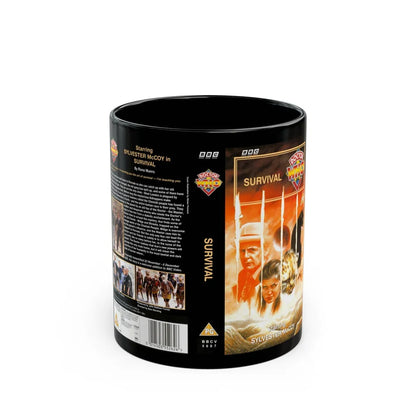 DOCTOR WHO SURVIVAL SYLVESTER MCCOY (VHS COVER) - Black Coffee Mug-11oz-Go Mug Yourself