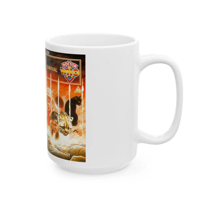 DOCTOR WHO SURVIVAL SYLVESTER MCCOY (VHS COVER) - White Coffee Mug-Go Mug Yourself