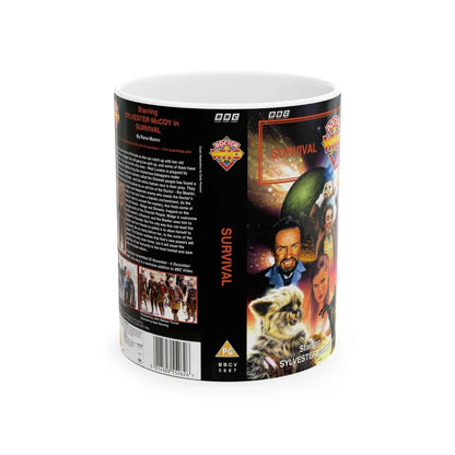 DOCTOR WHO SURVIVAL (VHS COVER) - White Coffee Mug-11oz-Go Mug Yourself