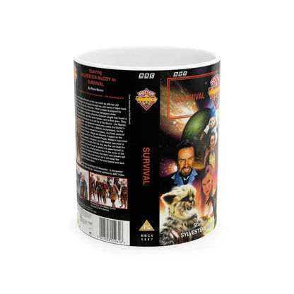 DOCTOR WHO SURVIVAL (VHS COVER) - White Coffee Mug 11oz - Go Mug Yourself