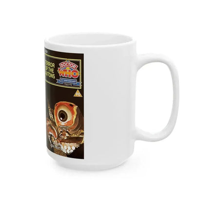 DOCTOR WHO TERROR OF THE AUTONS JON PERTWEE (VHS COVER) - White Coffee Mug - Go Mug Yourself