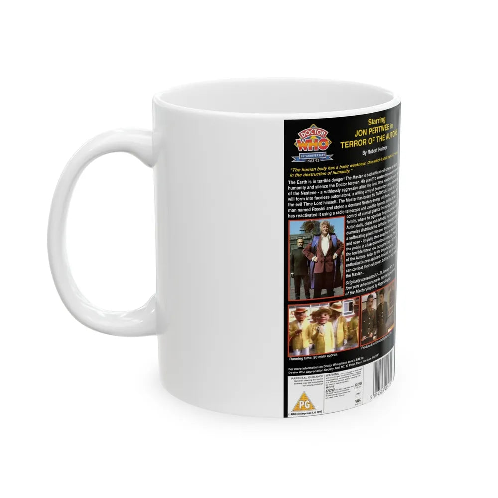 DOCTOR WHO TERROR OF THE AUTONS (VHS COVER) - White Coffee Mug-Go Mug Yourself