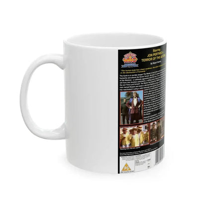 DOCTOR WHO TERROR OF THE AUTONS (VHS COVER) - White Coffee Mug - Go Mug Yourself