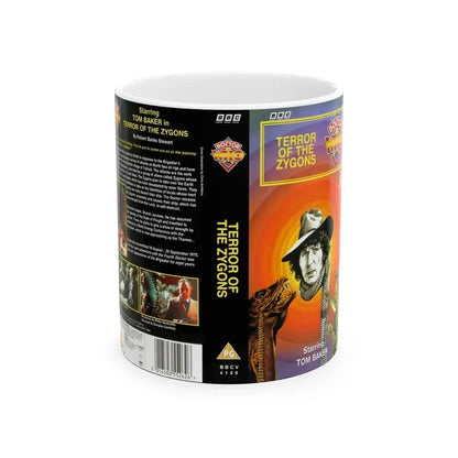 DOCTOR WHO TERROR OF THE ZYGONS (VHS COVER) - White Coffee Mug 11oz - Go Mug Yourself