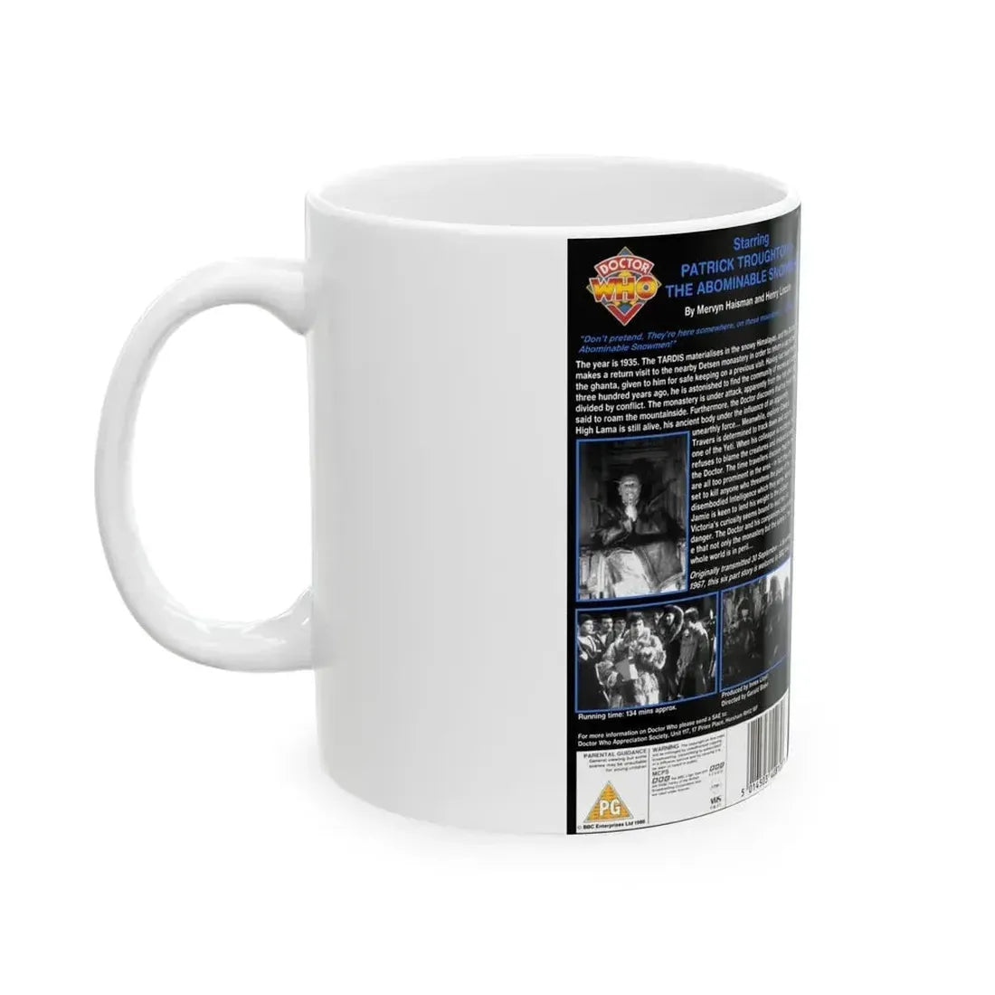 DOCTOR WHO THE ABOMINABLE SNOWMEN (VHS COVER) - White Coffee Mug - Go Mug Yourself