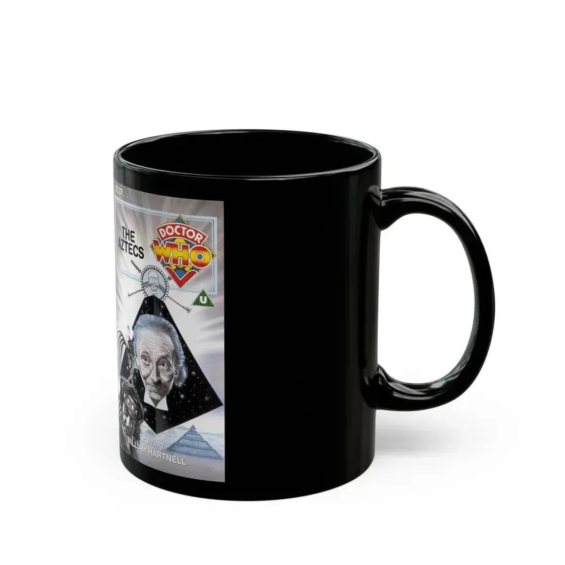 DOCTOR WHO THE AZTECS (VHS COVER) - Black Coffee Mug - Go Mug Yourself