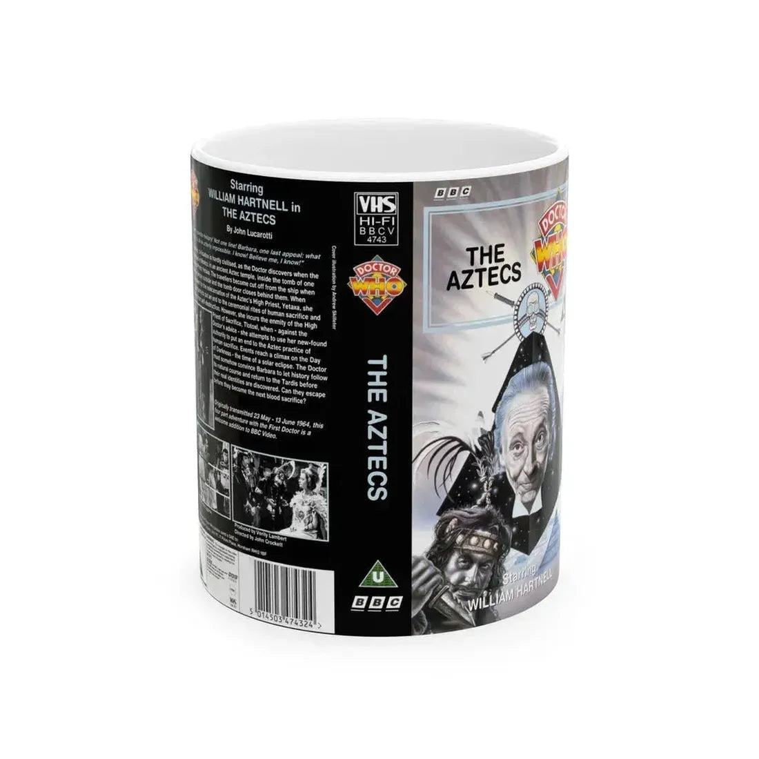 DOCTOR WHO THE AZTECS (VHS COVER) - White Coffee Mug 11oz - Go Mug Yourself