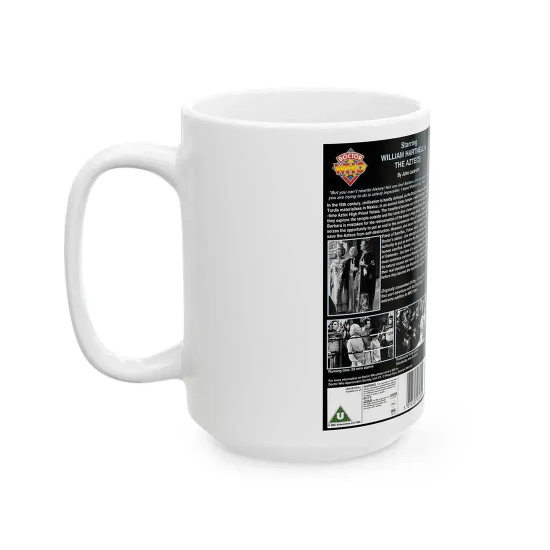 DOCTOR WHO THE AZTECS (VHS COVER) - White Coffee Mug - Go Mug Yourself