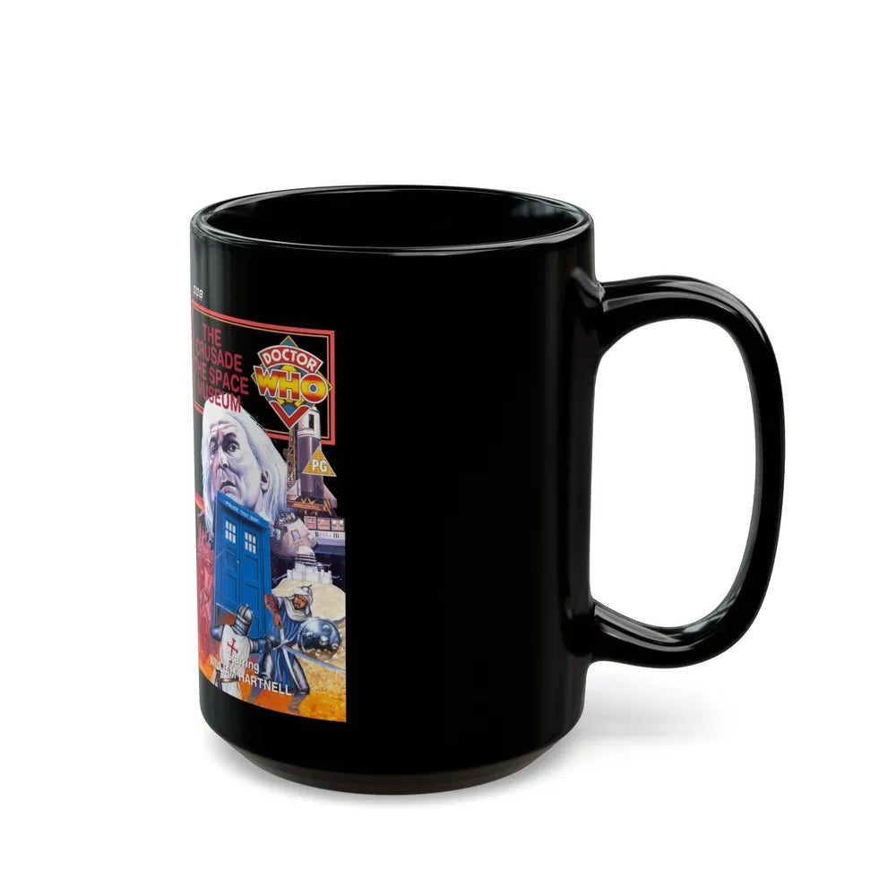 DOCTOR WHO THE CRUSADE AND THE SPACE MUSEUM (VHS COVER) - Black Coffee Mug-Go Mug Yourself