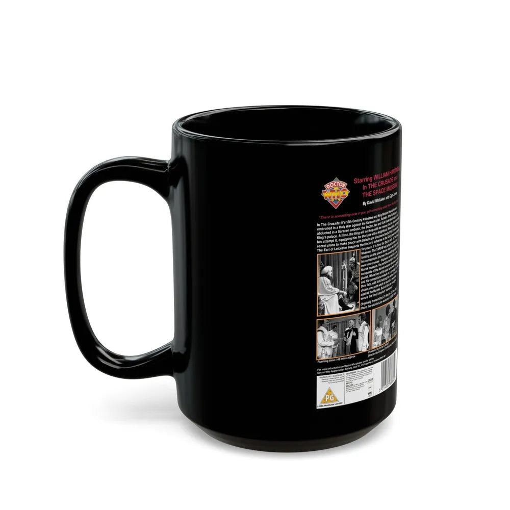 DOCTOR WHO THE CRUSADE AND THE SPACE MUSEUM (VHS COVER) - Black Coffee Mug-Go Mug Yourself