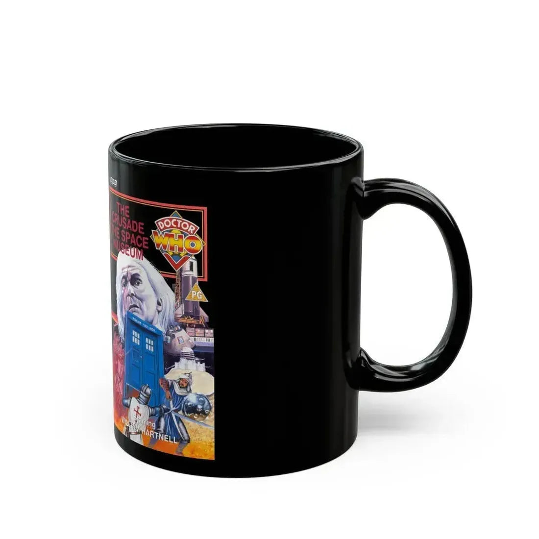 DOCTOR WHO THE CRUSADE AND THE SPACE MUSEUM (VHS COVER) - Black Coffee Mug - Go Mug Yourself