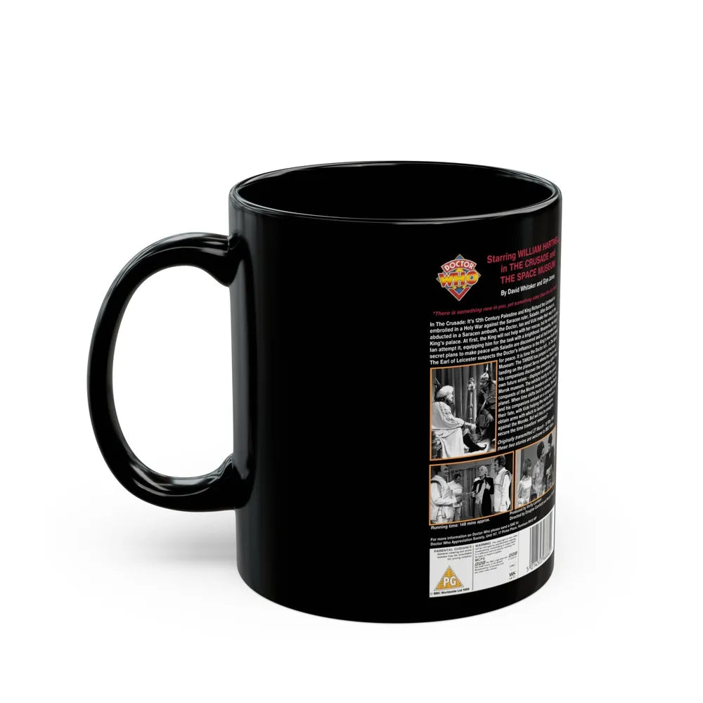 DOCTOR WHO THE CRUSADE AND THE SPACE MUSEUM (VHS COVER) - Black Coffee Mug-Go Mug Yourself