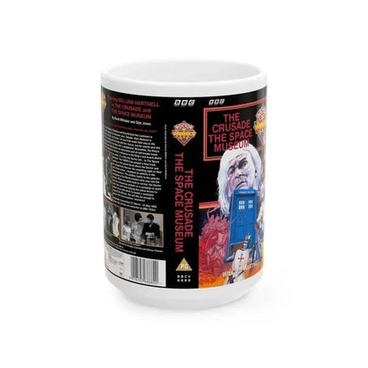DOCTOR WHO THE CRUSADE AND THE SPACE MUSEUM (VHS COVER) - White Coffee Mug 15oz - Go Mug Yourself