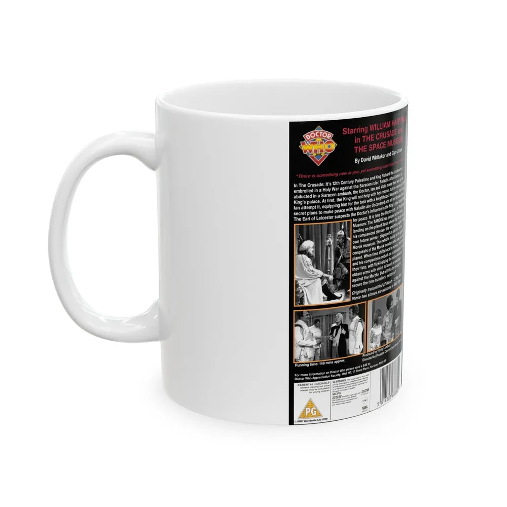 DOCTOR WHO THE CRUSADE AND THE SPACE MUSEUM (VHS COVER) - White Coffee Mug-Go Mug Yourself