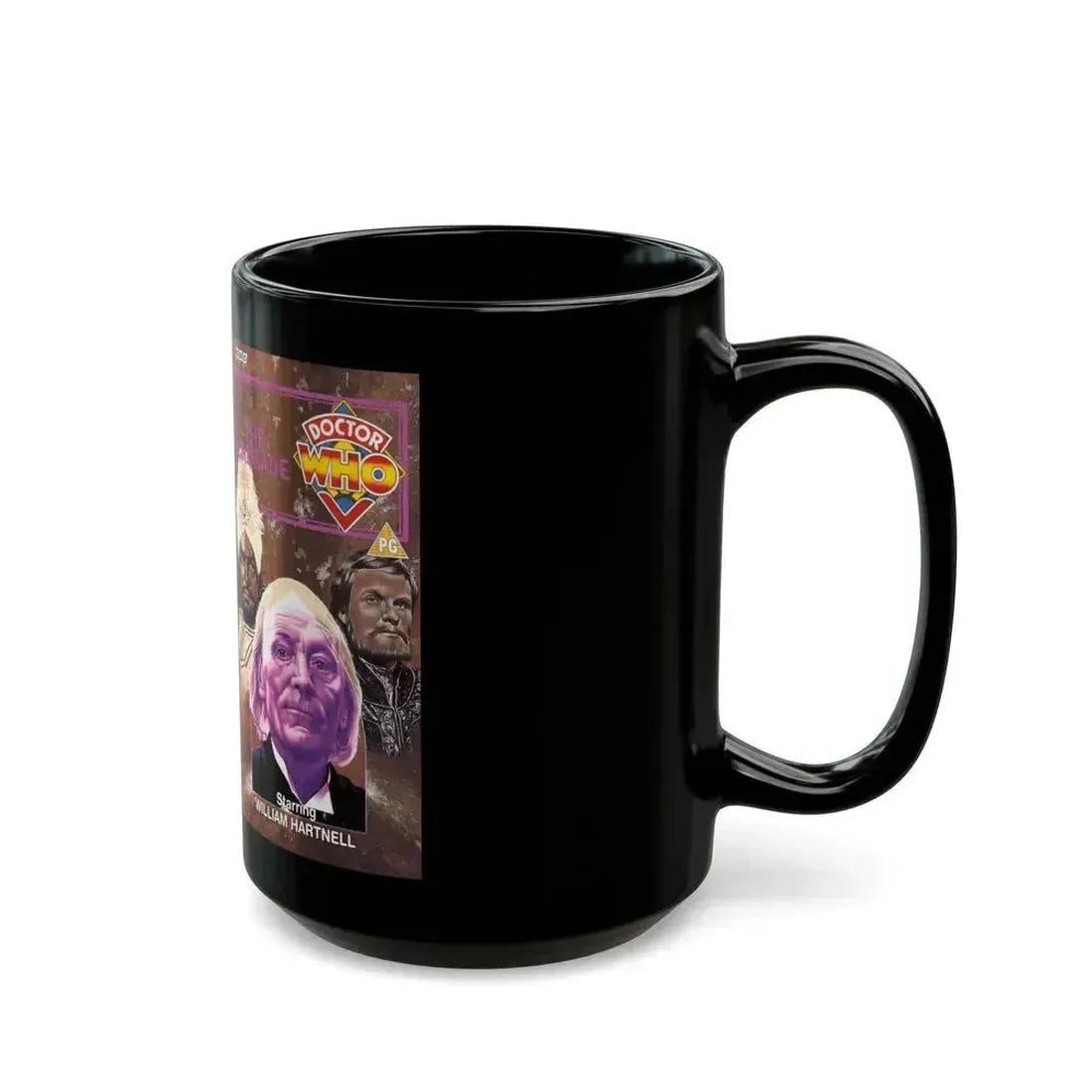 DOCTOR WHO THE CRUSADE (VHS COVER) - Black Coffee Mug - Go Mug Yourself