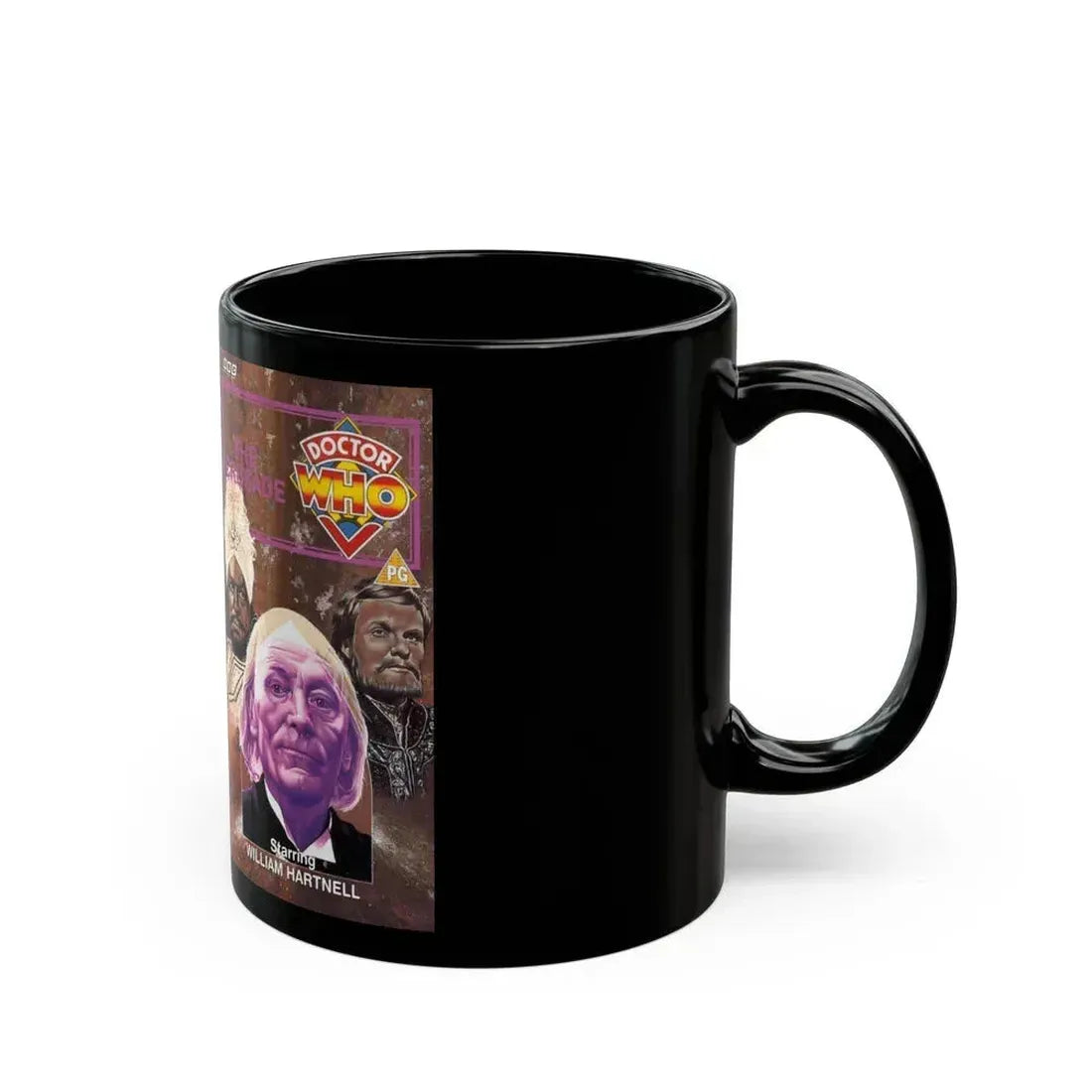 DOCTOR WHO THE CRUSADE (VHS COVER) - Black Coffee Mug - Go Mug Yourself