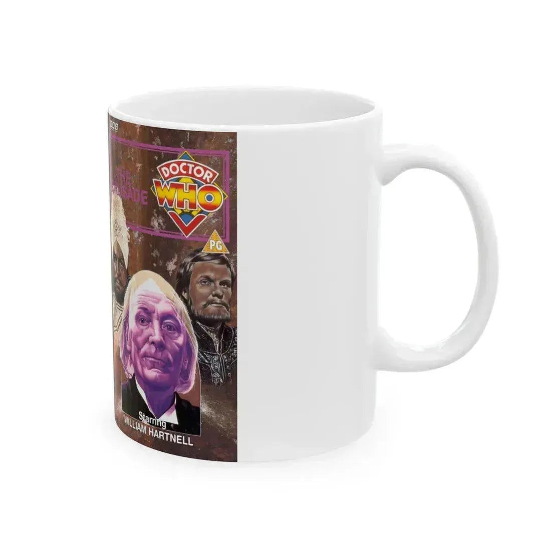 DOCTOR WHO THE CRUSADE (VHS COVER) - White Coffee Mug - Go Mug Yourself