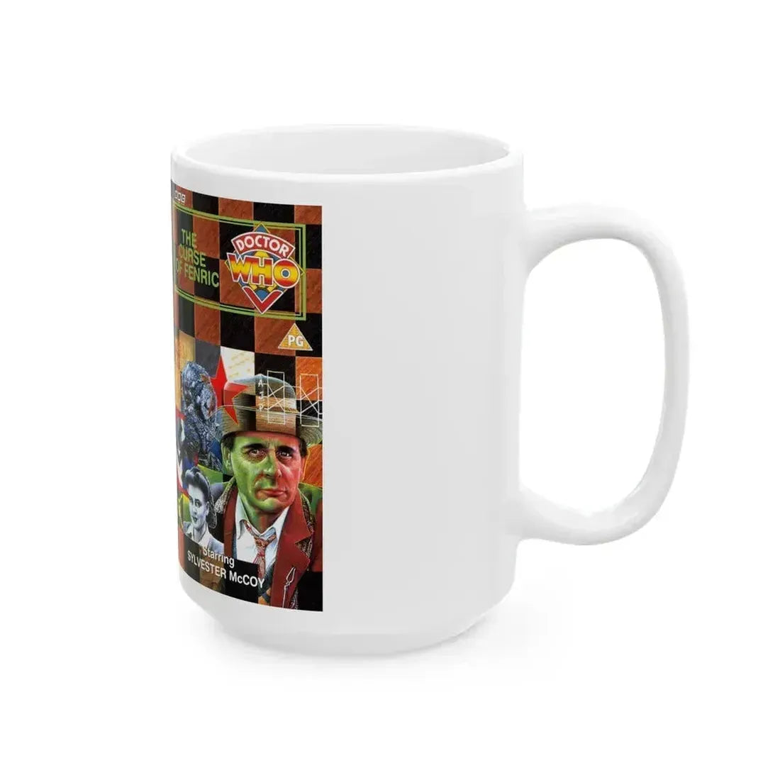 DOCTOR WHO THE CURSE OF FENRIC (VHS COVER) - White Coffee Mug - Go Mug Yourself