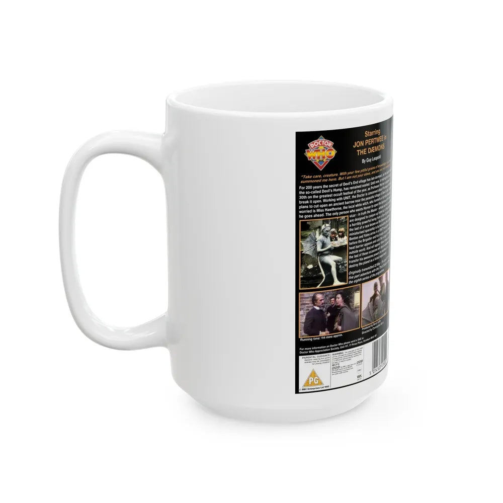 DOCTOR WHO THE DAEMONS (VHS COVER) - White Coffee Mug-Go Mug Yourself