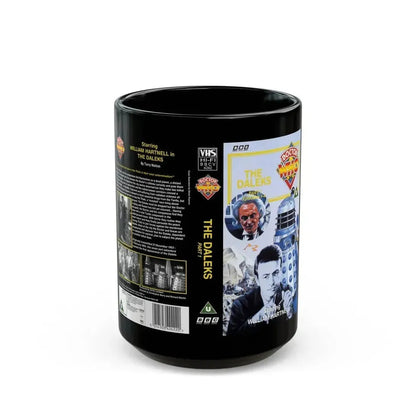 DOCTOR WHO THE DALEKS (VHS COVER) - Black Coffee Mug 15oz - Go Mug Yourself