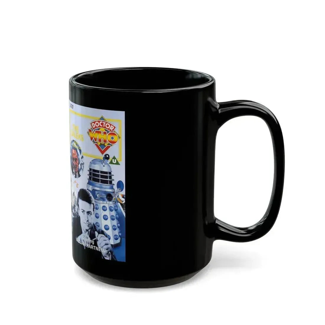 DOCTOR WHO THE DALEKS (VHS COVER) - Black Coffee Mug - Go Mug Yourself