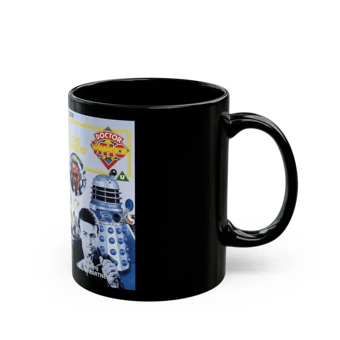DOCTOR WHO THE DALEKS (VHS COVER) - Black Coffee Mug - Go Mug Yourself