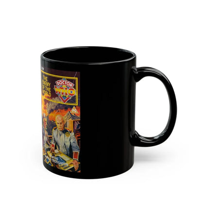 DOCTOR WHO THE ENEMY OF THE WORLD (VHS COVER) - Black Coffee Mug-Go Mug Yourself