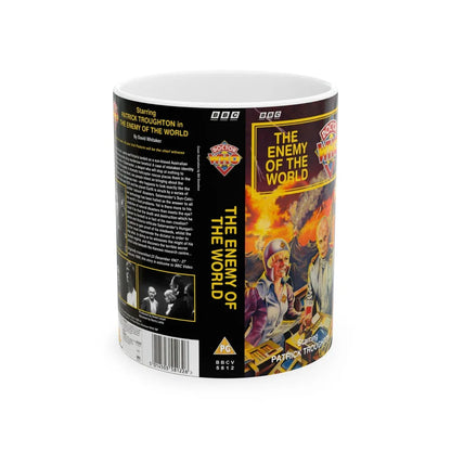 DOCTOR WHO THE ENEMY OF THE WORLD (VHS COVER) - White Coffee Mug-11oz-Go Mug Yourself