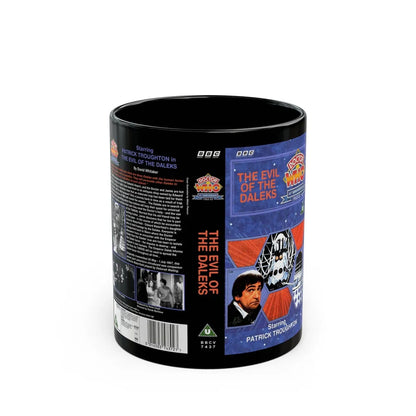 DOCTOR WHO THE EVIL OF THE DALEKS (VHS COVER) - Black Coffee Mug-11oz-Go Mug Yourself