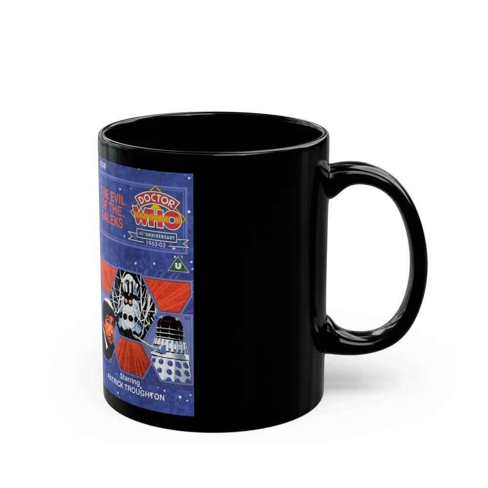 DOCTOR WHO THE EVIL OF THE DALEKS (VHS COVER) - Black Coffee Mug-Go Mug Yourself