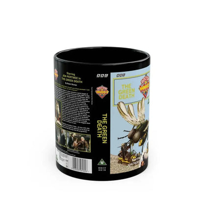 DOCTOR WHO THE GREEN DEATH JON PERTWEE (VHS COVER) - Black Coffee Mug 11oz - Go Mug Yourself