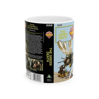 DOCTOR WHO THE GREEN DEATH JON PERTWEE (VHS COVER) - White Coffee Mug 11oz - Go Mug Yourself