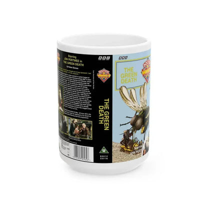 DOCTOR WHO THE GREEN DEATH JON PERTWEE (VHS COVER) - White Coffee Mug 15oz - Go Mug Yourself