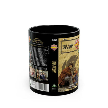 DOCTOR WHO THE HAND OF FEAR TOM BAKER (VHS COVER) - Black Coffee Mug-11oz-Go Mug Yourself