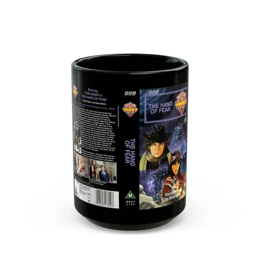 DOCTOR WHO THE HAND OF FEAR (VHS COVER) - Black Coffee Mug 15oz - Go Mug Yourself