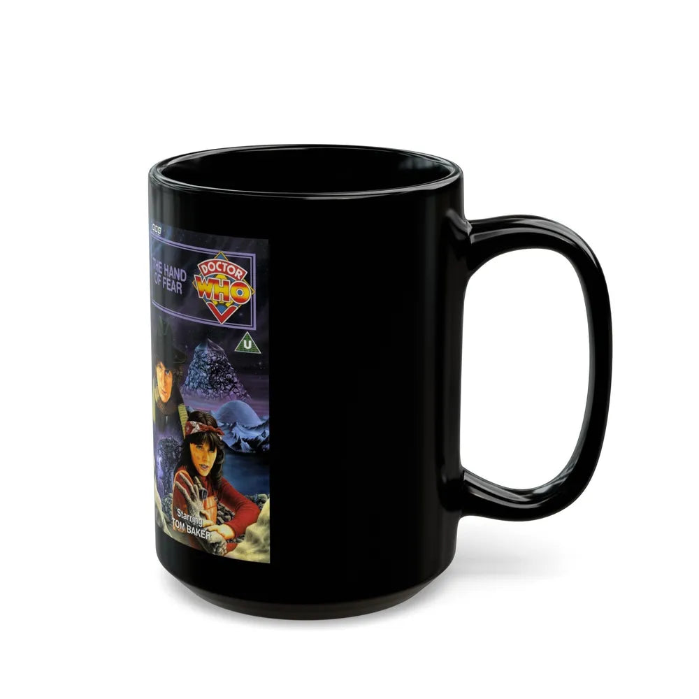 DOCTOR WHO THE HAND OF FEAR (VHS COVER) - Black Coffee Mug-Go Mug Yourself