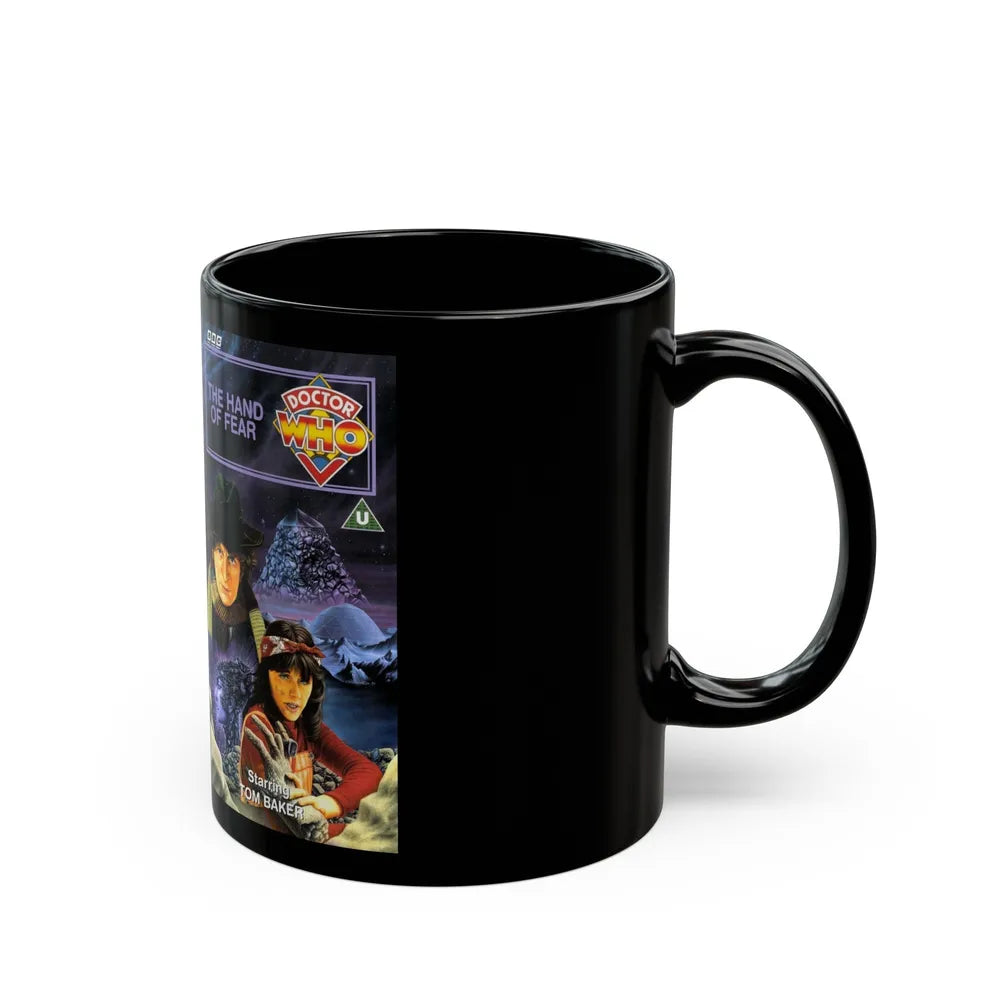 DOCTOR WHO THE HAND OF FEAR (VHS COVER) - Black Coffee Mug-Go Mug Yourself