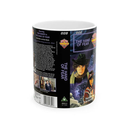 DOCTOR WHO THE HAND OF FEAR (VHS COVER) - White Coffee Mug-11oz-Go Mug Yourself