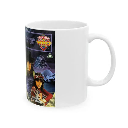 DOCTOR WHO THE HAND OF FEAR (VHS COVER) - White Coffee Mug - Go Mug Yourself