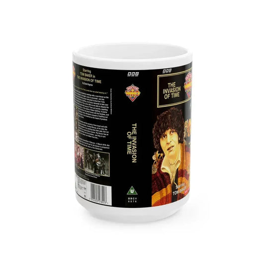 DOCTOR WHO THE INVASION OF TIME (VHS COVER) - White Coffee Mug 15oz - Go Mug Yourself