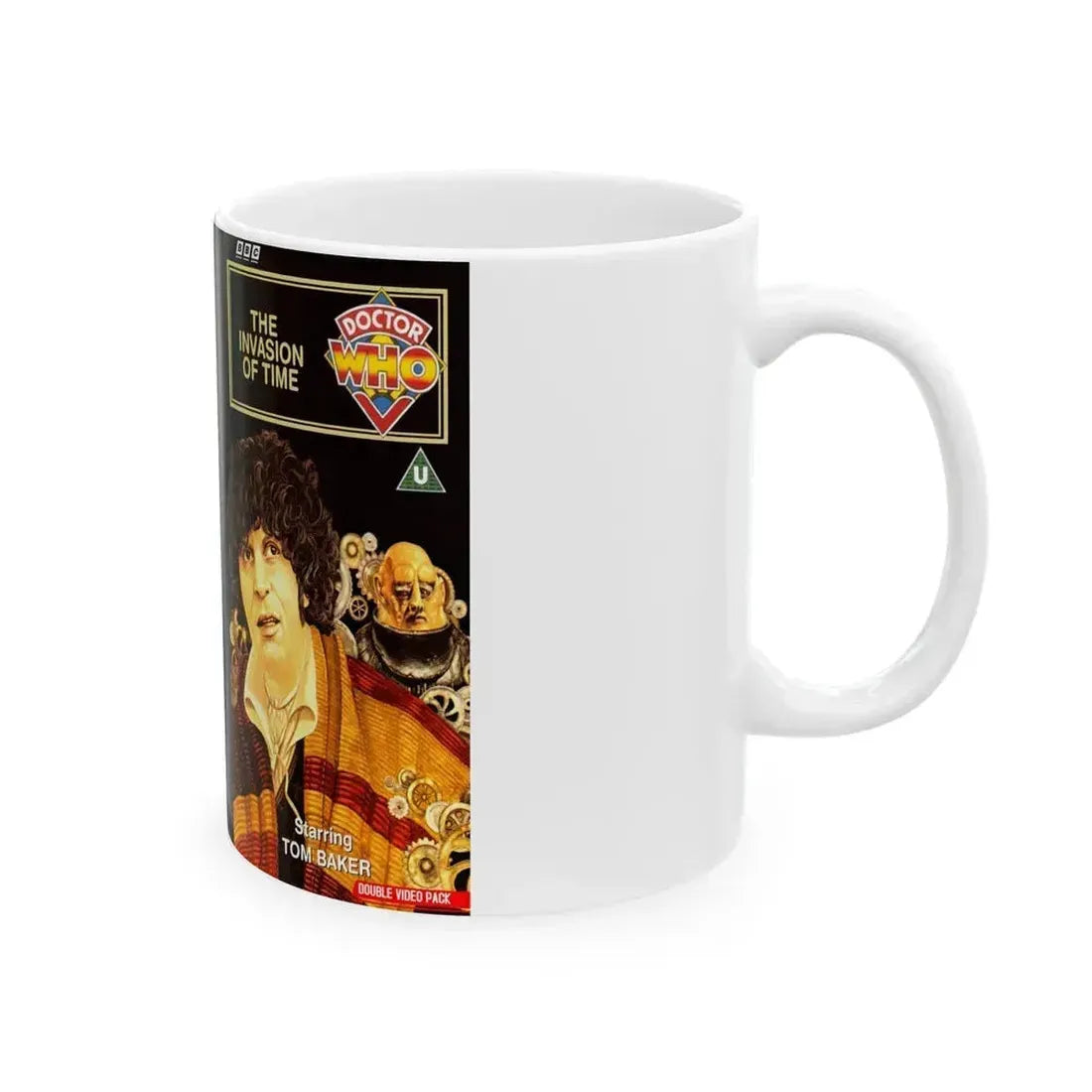 DOCTOR WHO THE INVASION OF TIME (VHS COVER) - White Coffee Mug - Go Mug Yourself