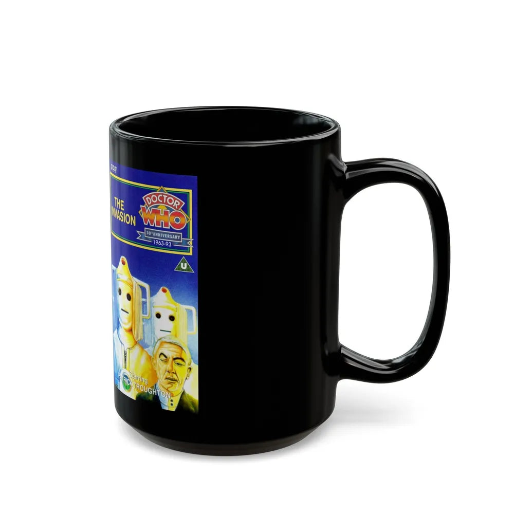 DOCTOR WHO THE INVASION (VHS COVER) - Black Coffee Mug-Go Mug Yourself