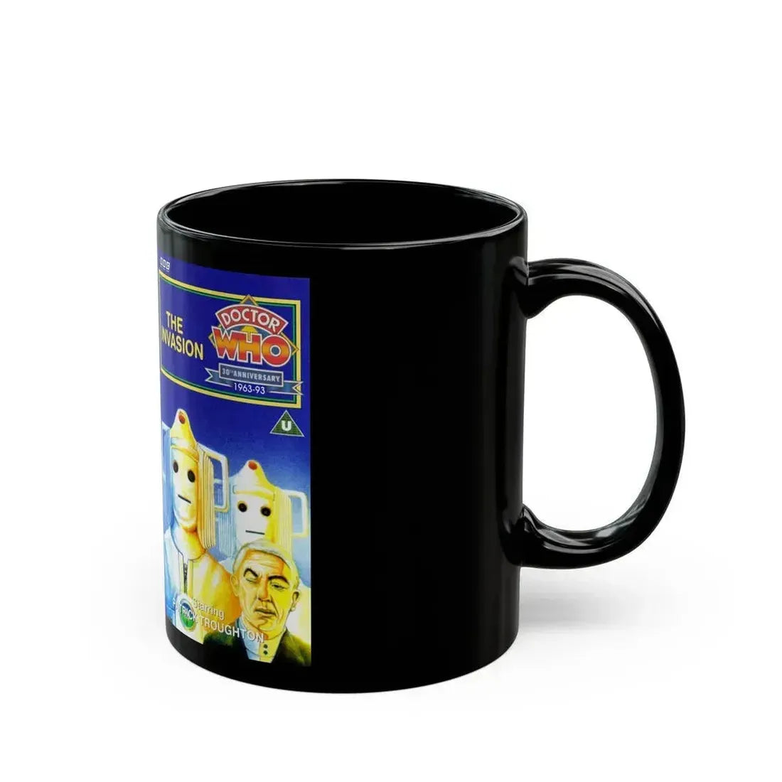 DOCTOR WHO THE INVASION (VHS COVER) - Black Coffee Mug - Go Mug Yourself