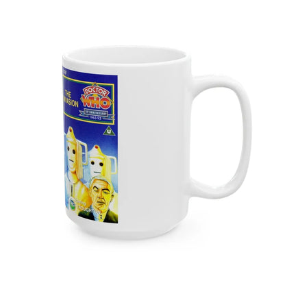 DOCTOR WHO THE INVASION (VHS COVER) - White Coffee Mug-Go Mug Yourself