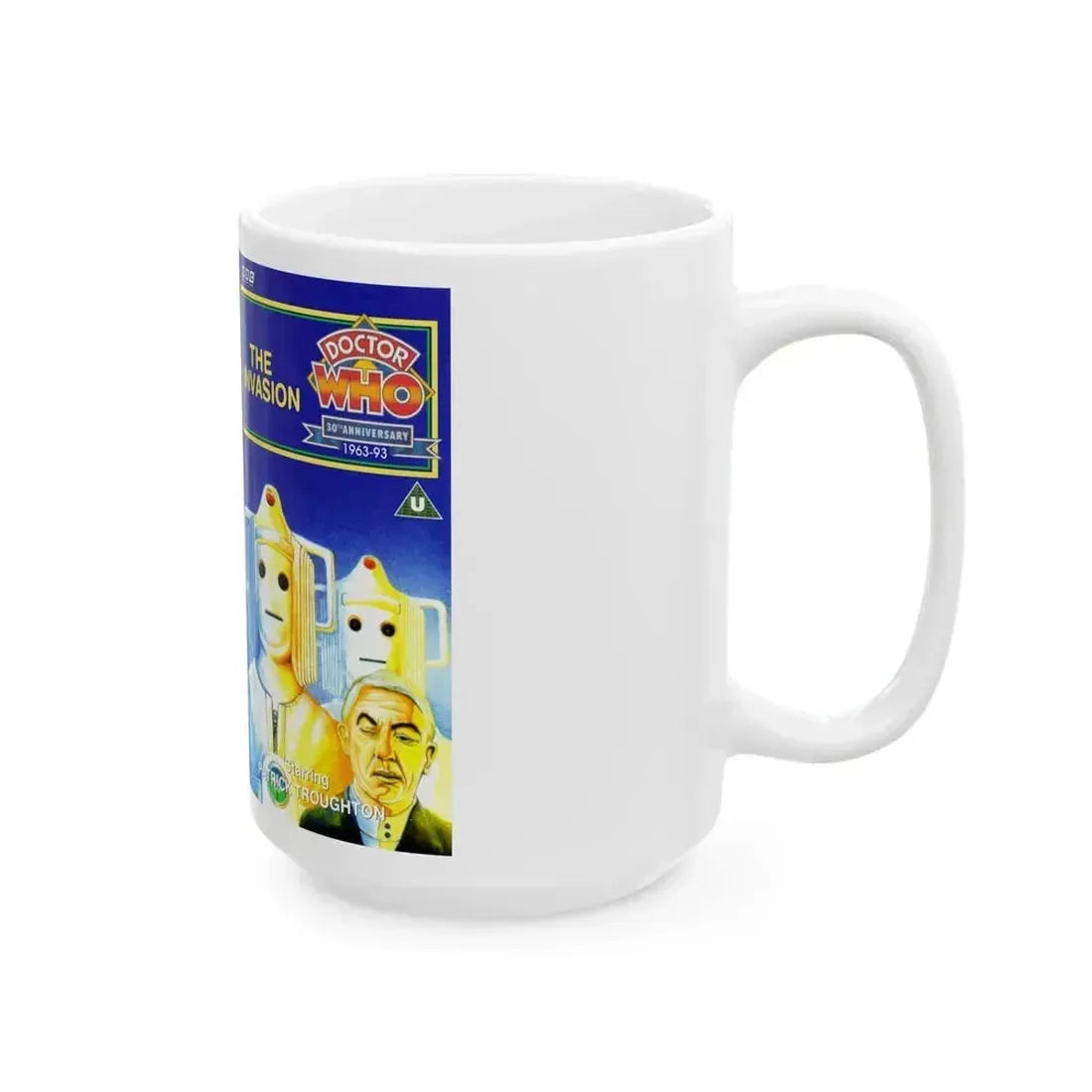 DOCTOR WHO THE INVASION (VHS COVER) - White Coffee Mug - Go Mug Yourself
