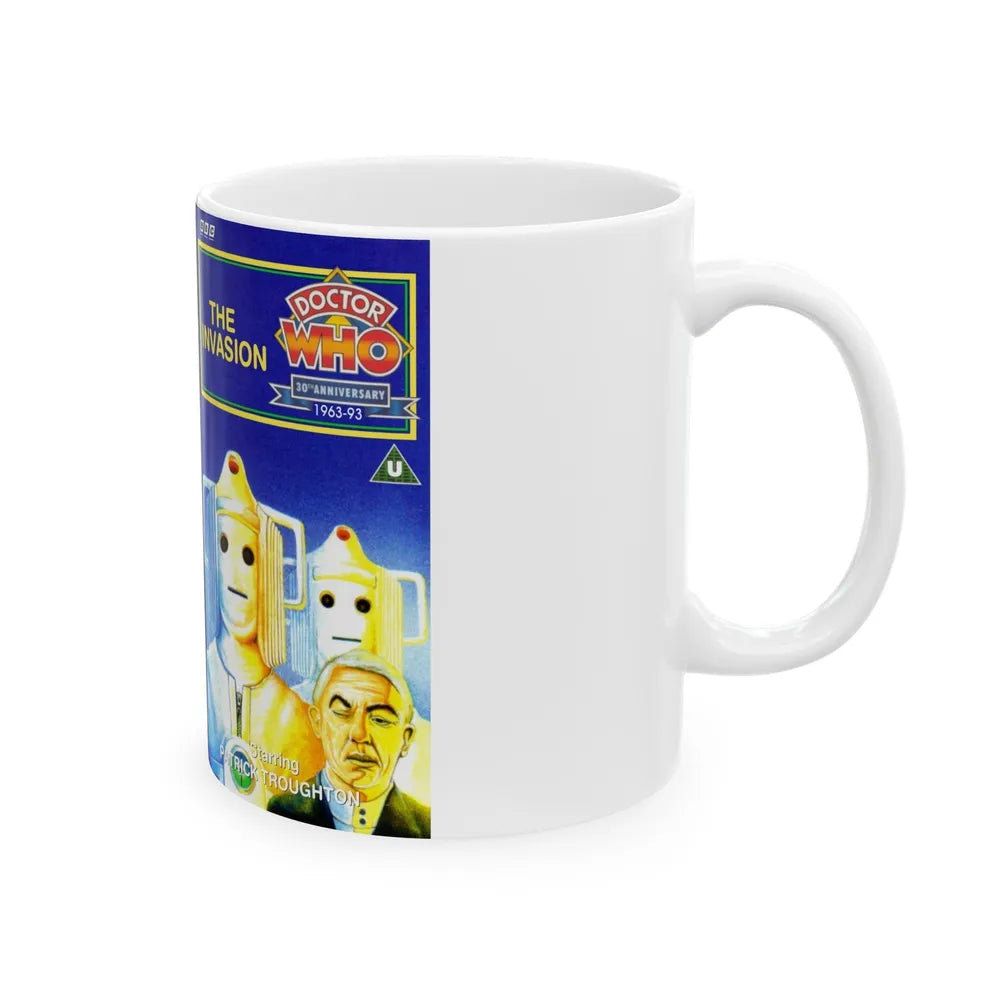 DOCTOR WHO THE INVASION (VHS COVER) - White Coffee Mug-Go Mug Yourself